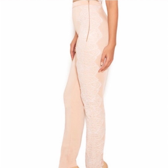 House of CB HOCB London Clarice Lace Pants Blush Pink Womens Size XS NWOT - Picture 11 of 12